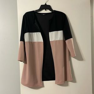 Multi color 3/4 length sleeve jacket